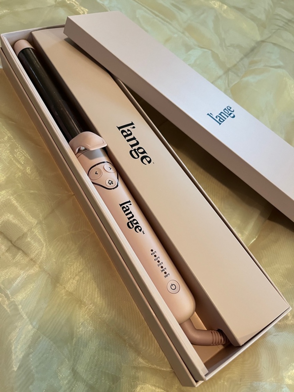 L’ange Curling Iron 25MM Titanium Rotating Curling Iron, Blush - Picture 7 of 11